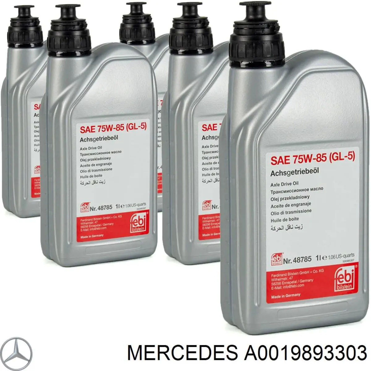 A0019893303 Mercedes Масло для роздавальної коробки