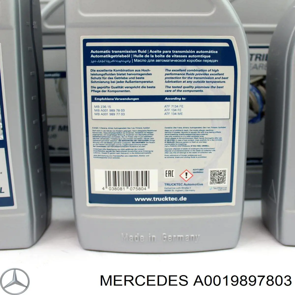 A0019897803 Mercedes Масло для роздавальної коробки