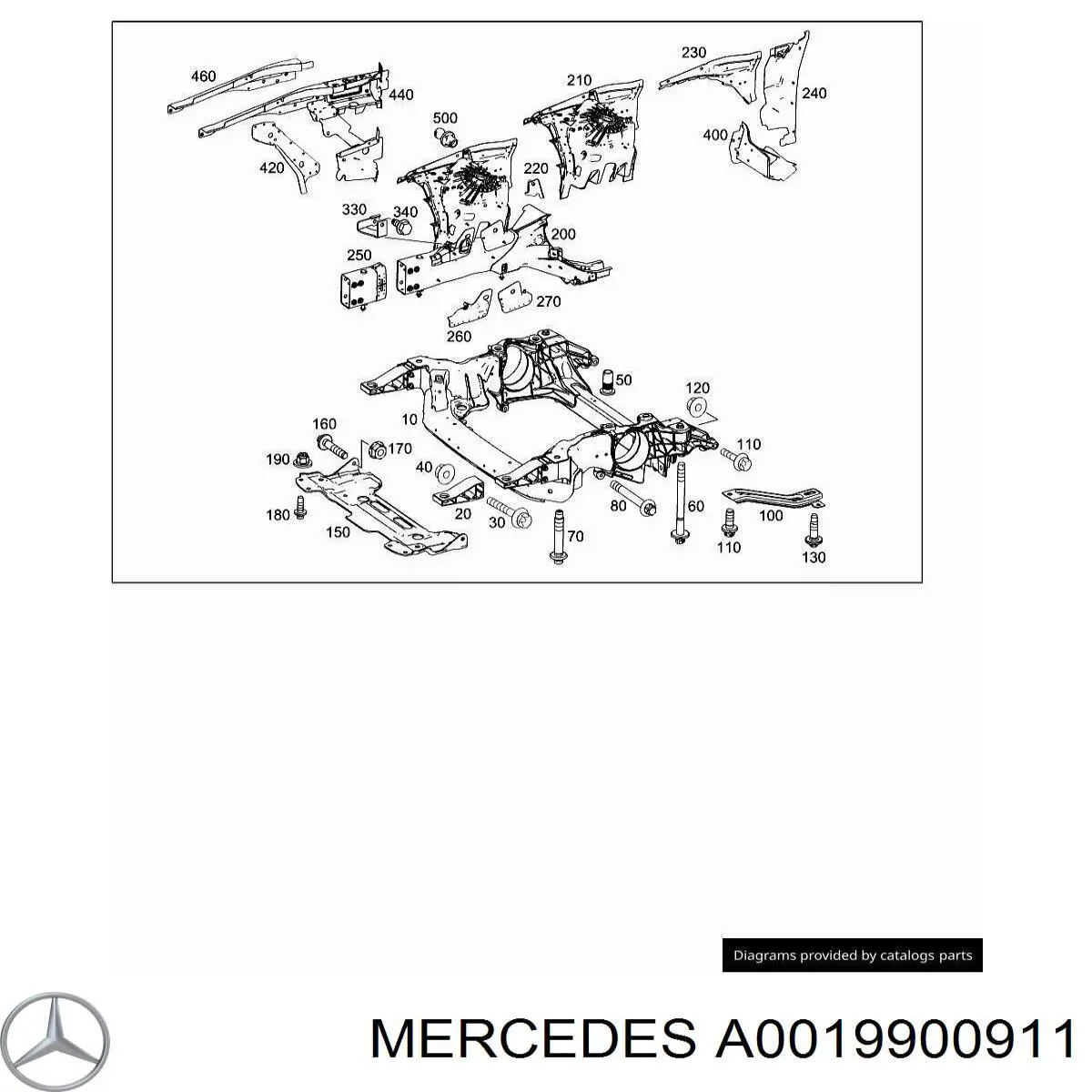 Болт кріплення передньої балки (підрамника) на Mercedes S (A217)