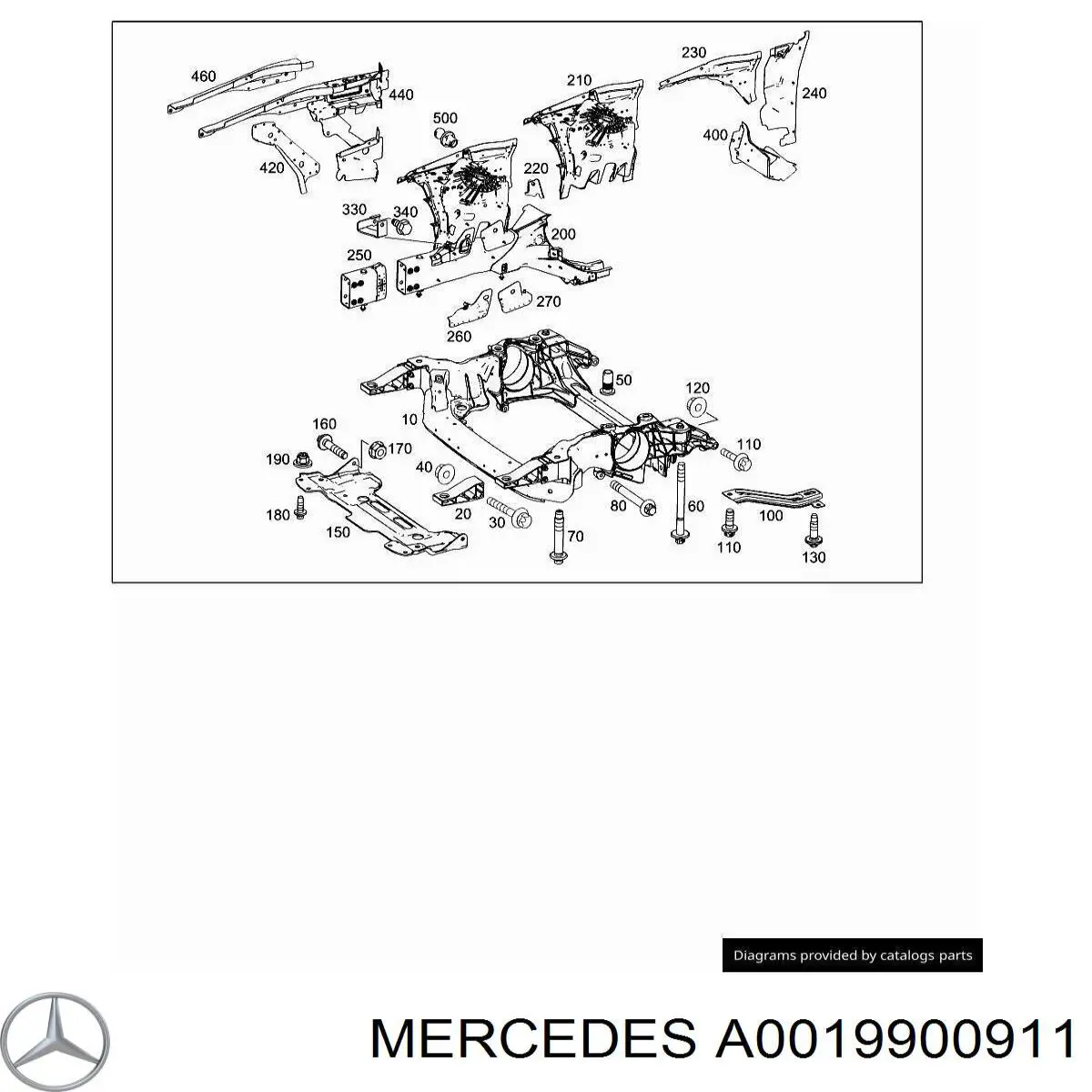  Болт кріплення передньої балки (підрамника) Mercedes S 