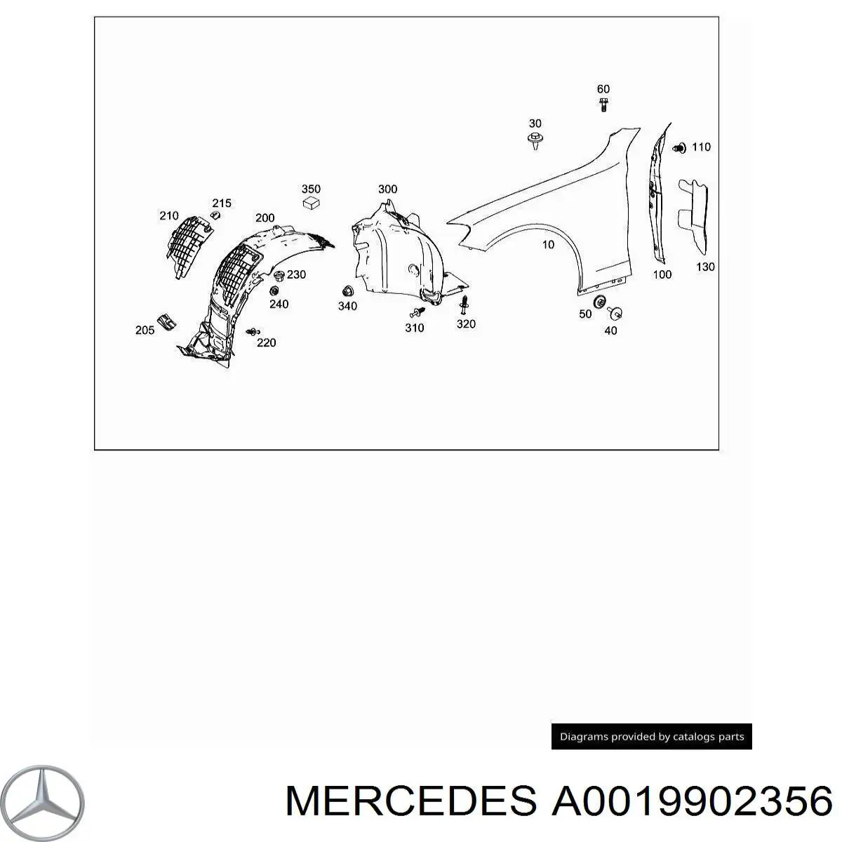 A0019902356 Mercedes Заставна гайка під саморіз