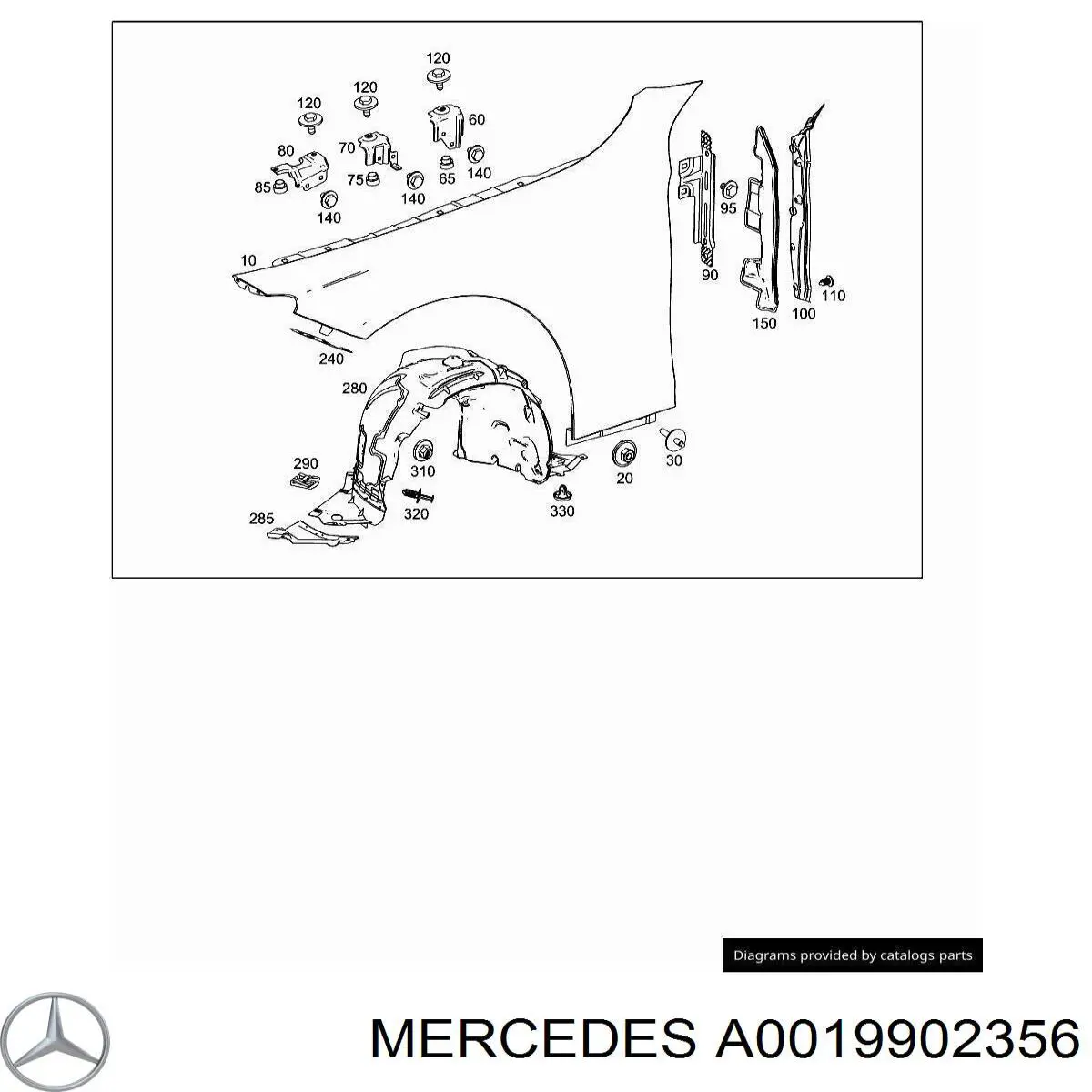 Заставна гайка під саморіз Mercedes A0019902356 ціна, від 1.06 USD