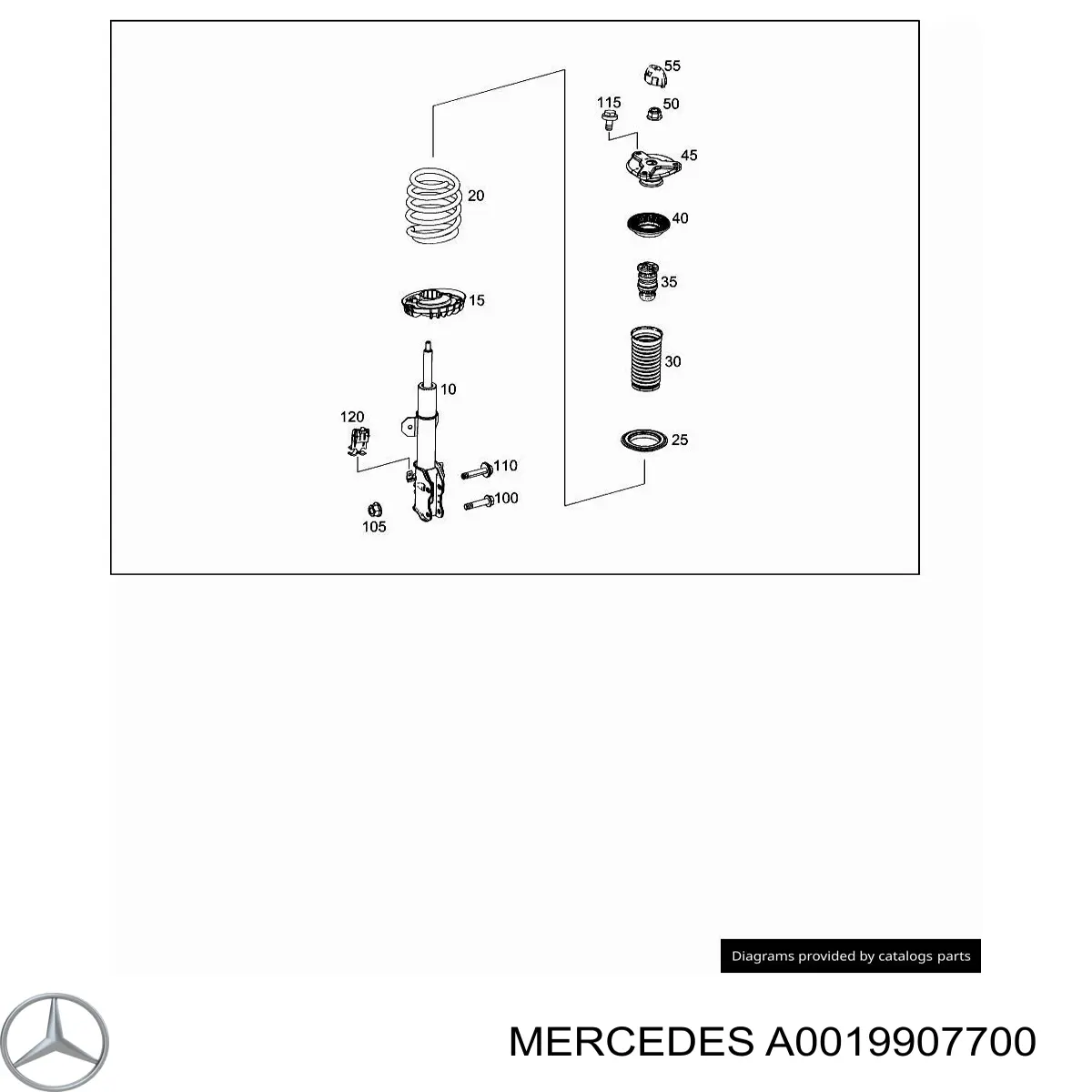 Болт кріплення амортизатора переднього Mercedes A0019907700 ціна, від 18.04 USD