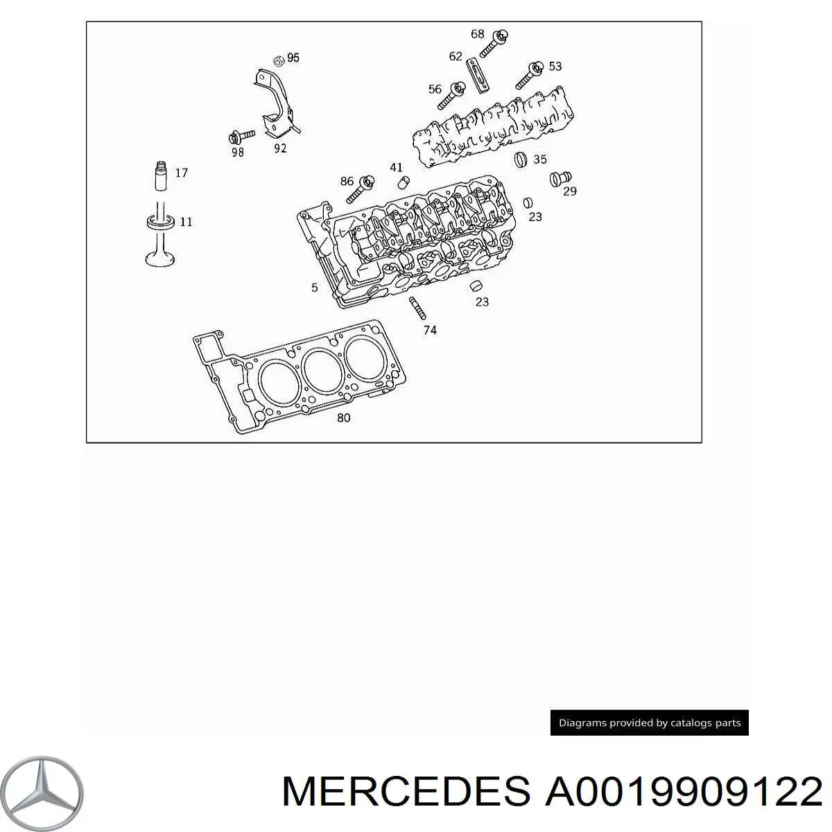 Болт клапанної кришки ГБЦ Mercedes A0019909122 ціна, від 6.04 USD