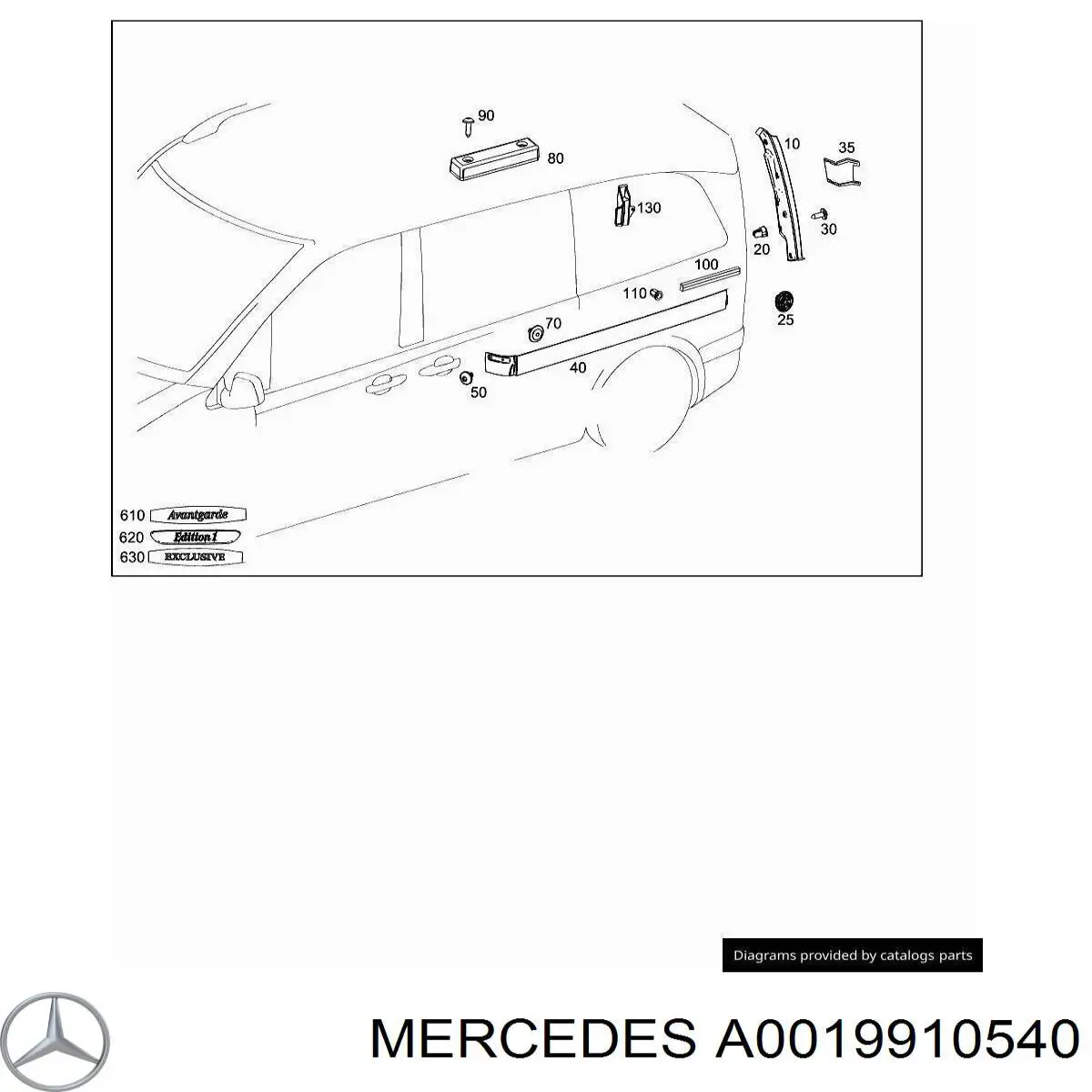  Mercedes A0019910540 ціна, від 3.37 USD