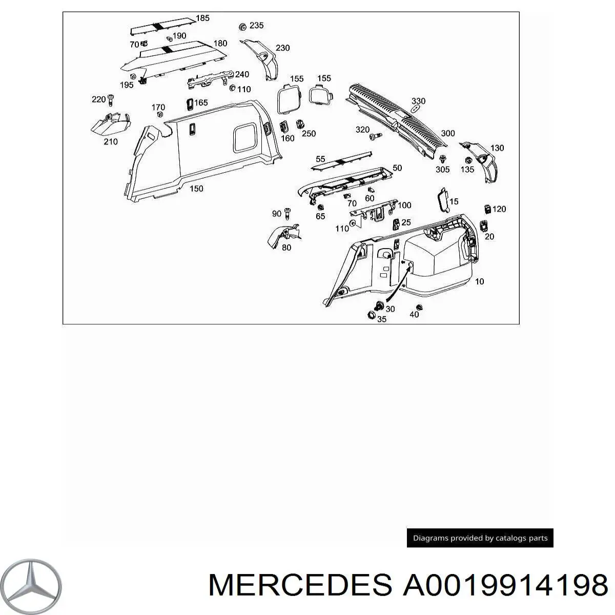  Mercedes A0019914198 ціна, від 0.57 USD
