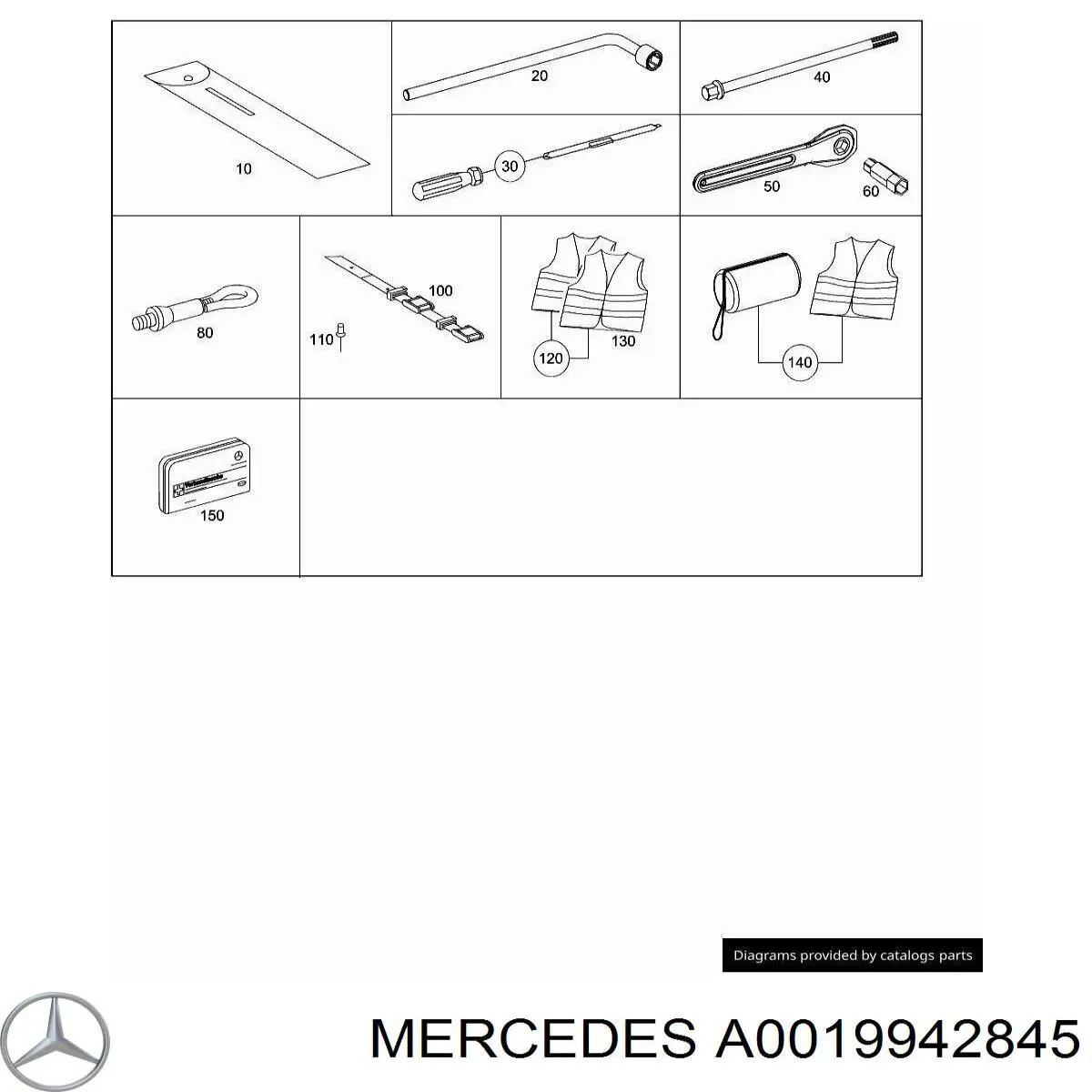  Mercedes A0019942845 ціна, від 0.69 USD