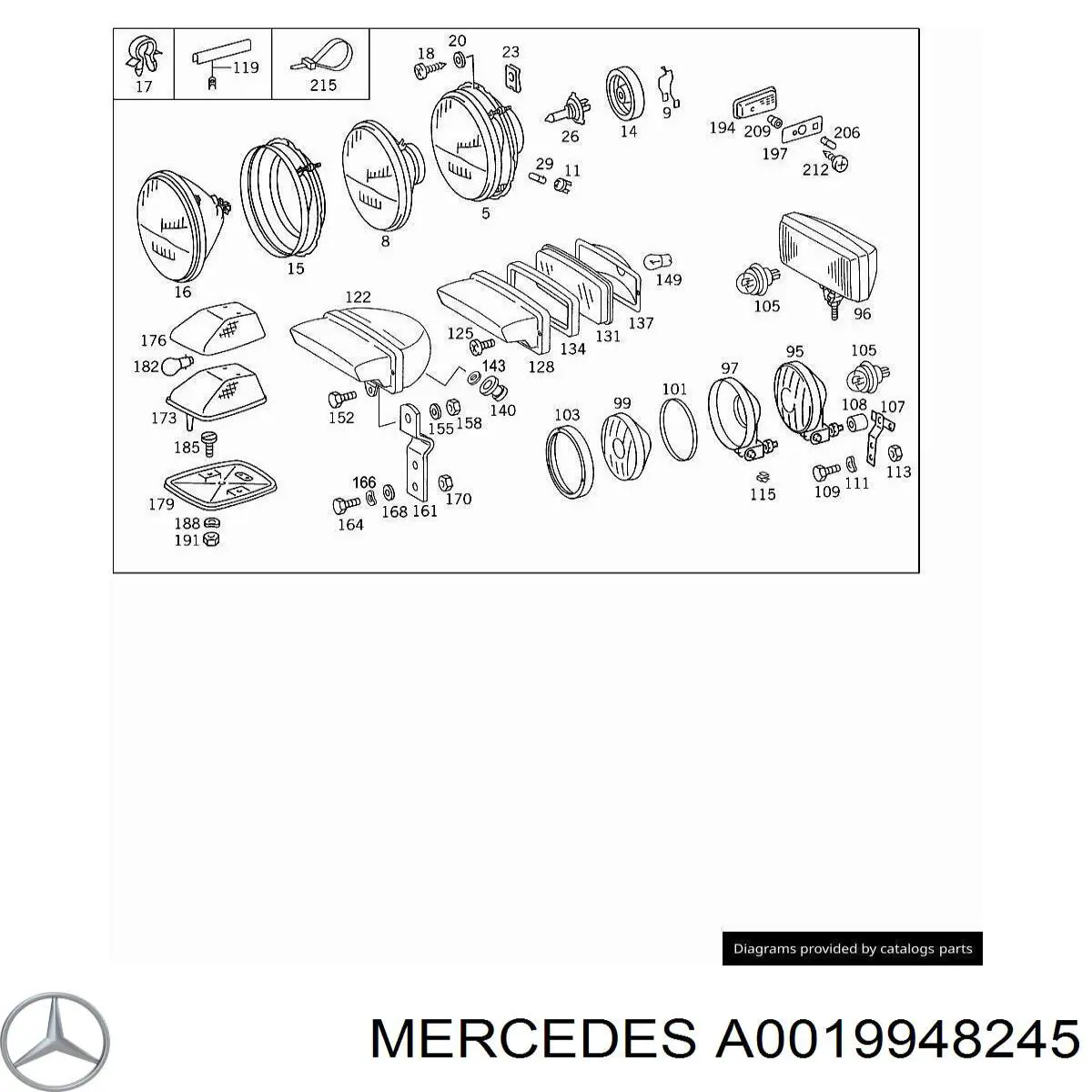  Mercedes A0019948245 ціна, від 1.89 USD