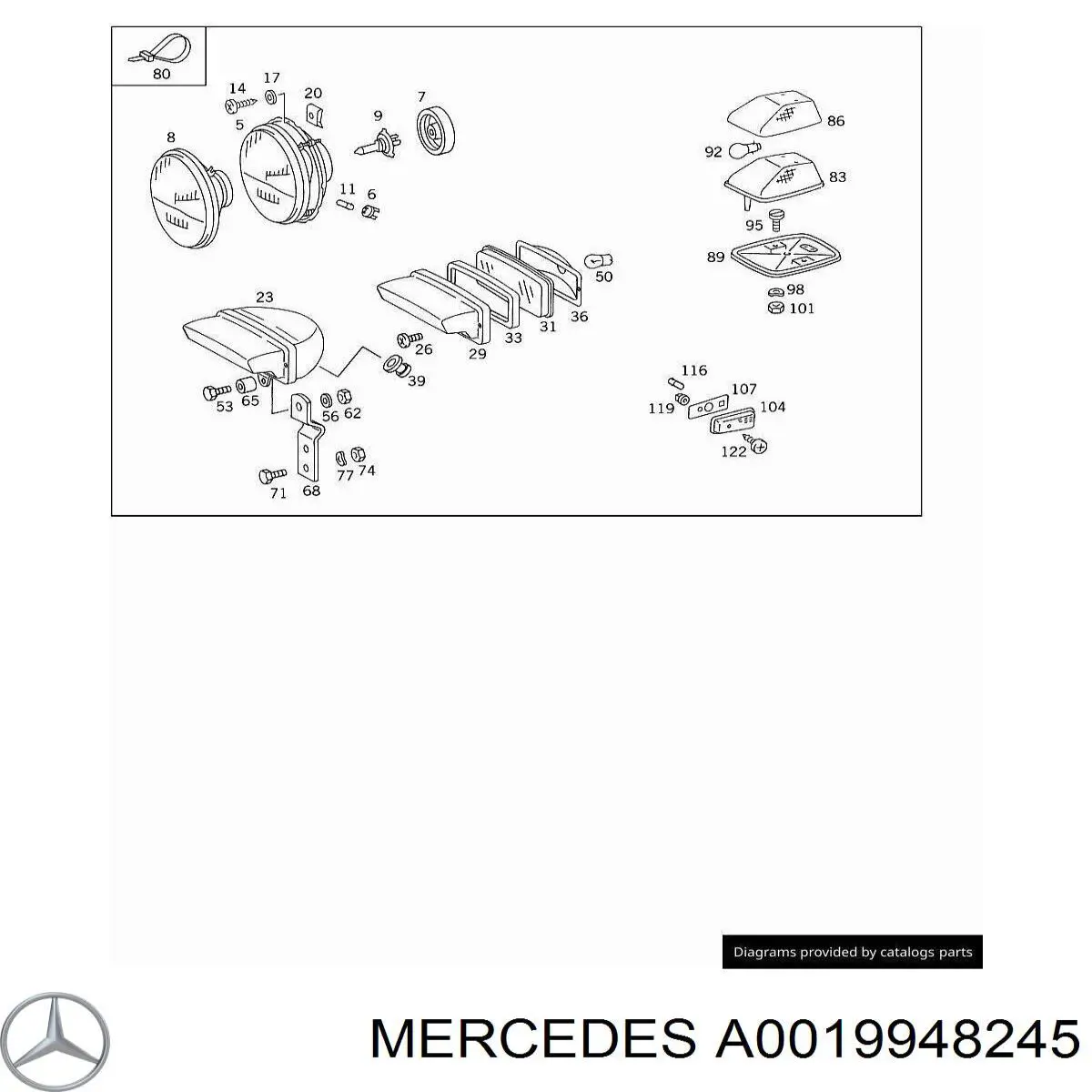 Купити A0019948245 Mercedes 