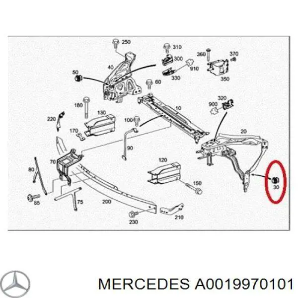 Кронштейн (адаптер) кріплення фари передньої Mercedes A0019970101 ціна, від 15.94 USD