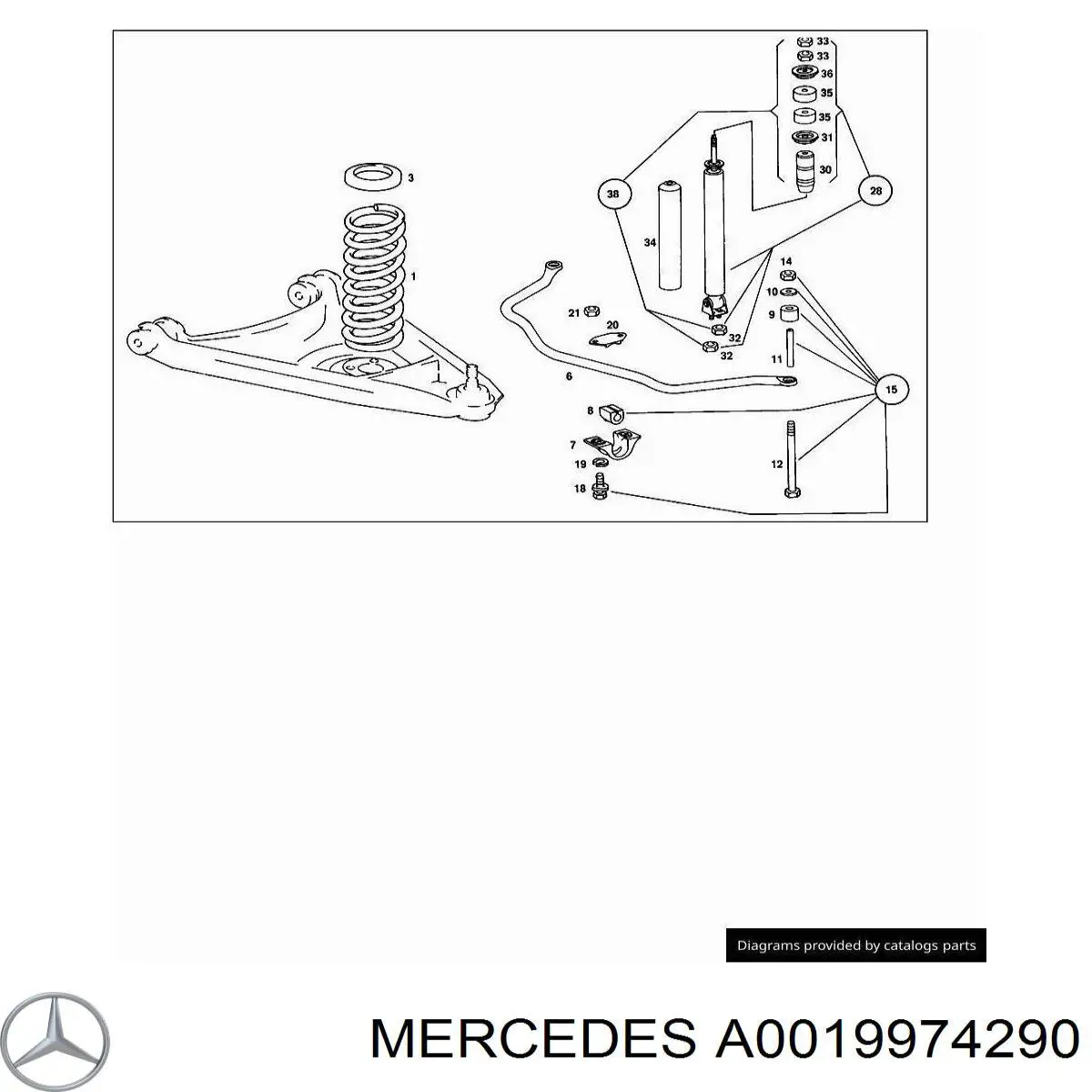 A0019974290 Mercedes Хомут пластиковий універсальний