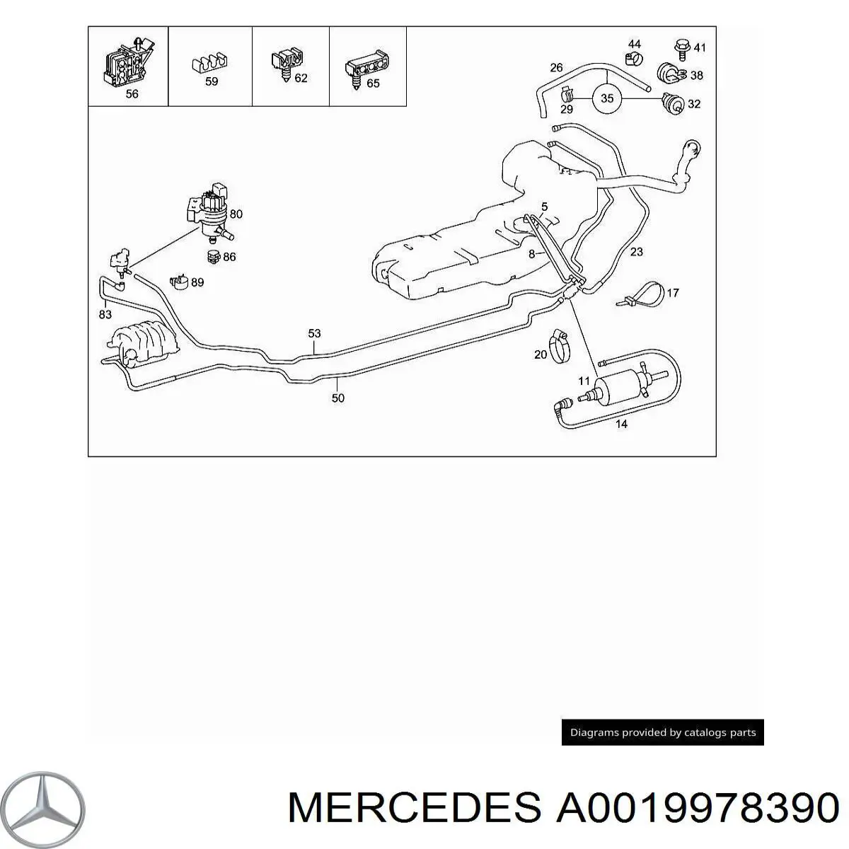 Хомут пластиковий універсальний A0019978390 Mercedes