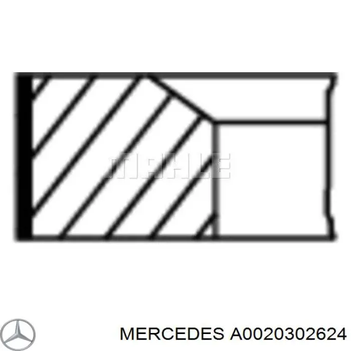 Кільця поршневі на 1 циліндр, STD. Mercedes A0020302624 ціна, від 15.76 USD