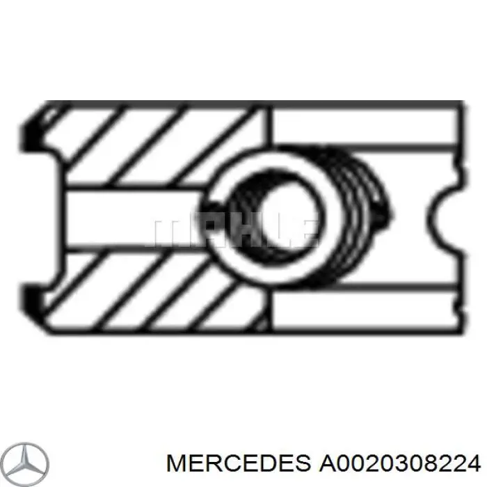 Кільця поршневі на 1 циліндр, 2-й ремонт (+0,50) на Mercedes C-Class (W201)