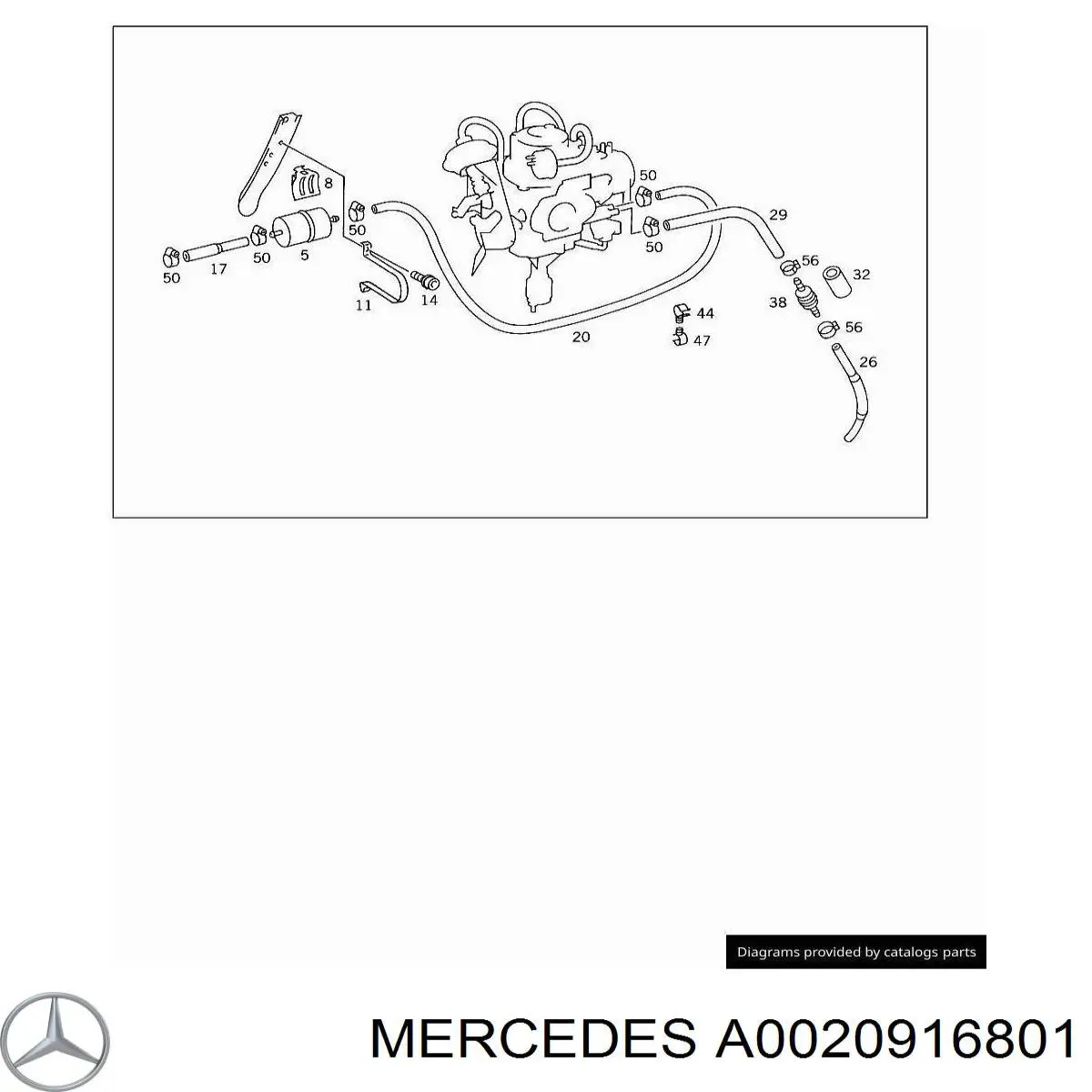 Паливний насос, механічний A0020916801 Mercedes