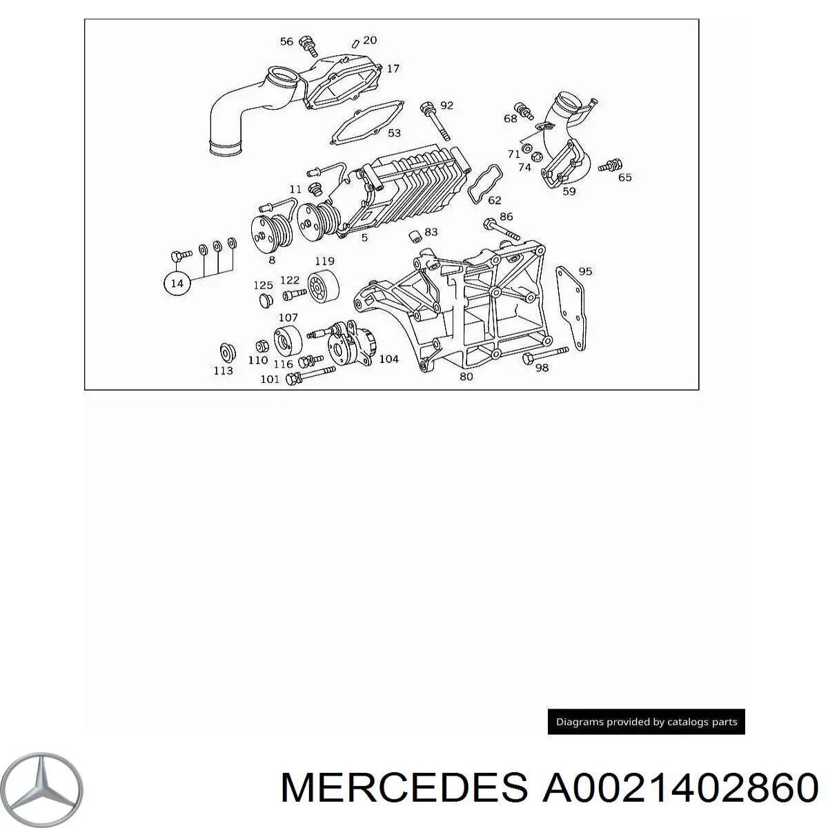 A0021406860 Mercedes Клапан PCV (вентиляції картерних газів)