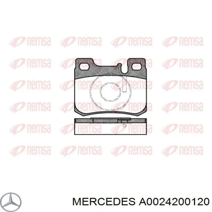 Задні гальмівні колодки Mercedes A0024200120 ціна, від 14.11 USD