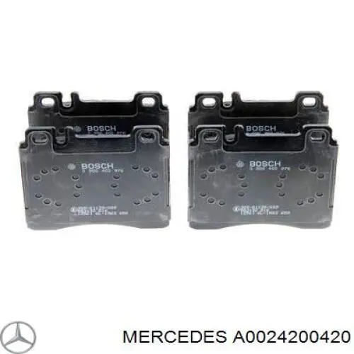 Колодки гальмівні передні, дискові A0024200420 Mercedes