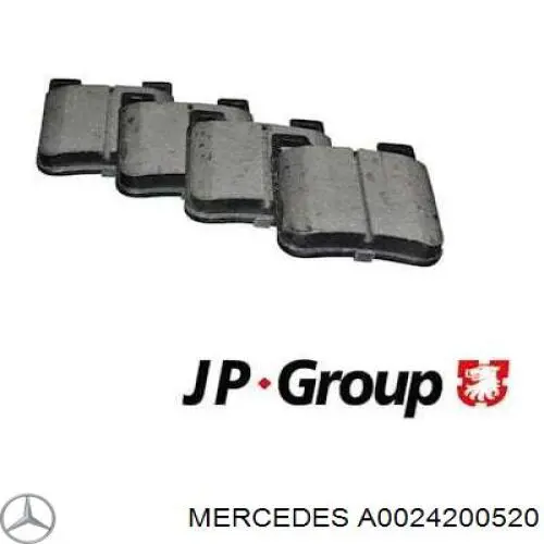 Задні дискові колодки Mercedes A0024200520