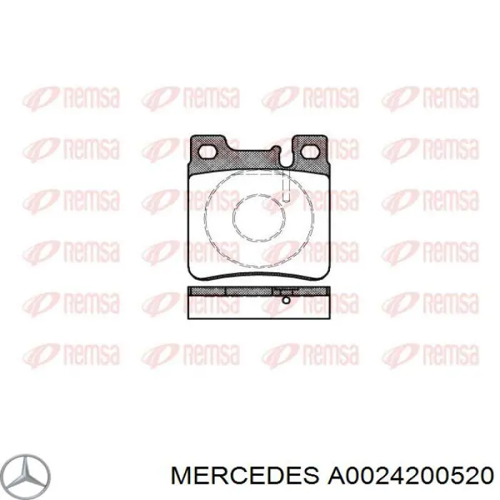 Задні гальмівні колодки A0024200520 Mercedes