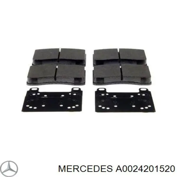 A0024201520 Mercedes колодки гальмівні передні, дискові