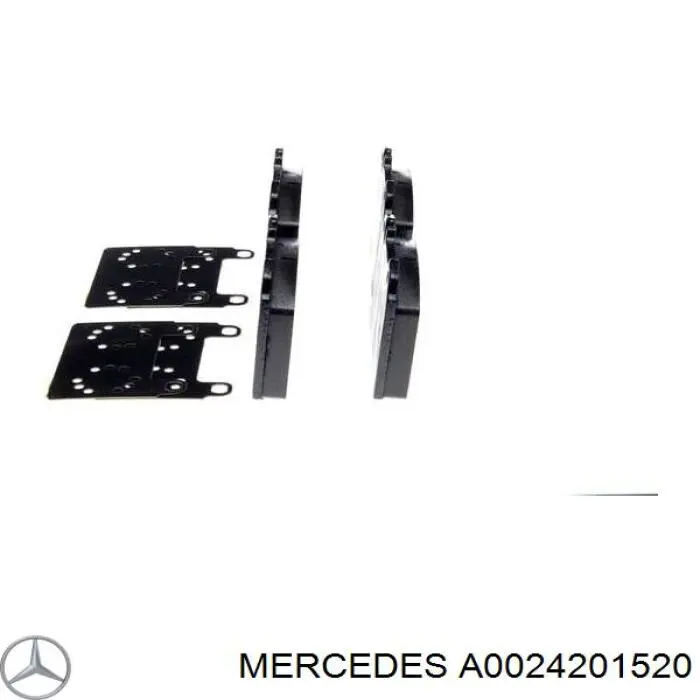 Купити A0024201520 Mercedes Колодки гальмівні передні, дискові