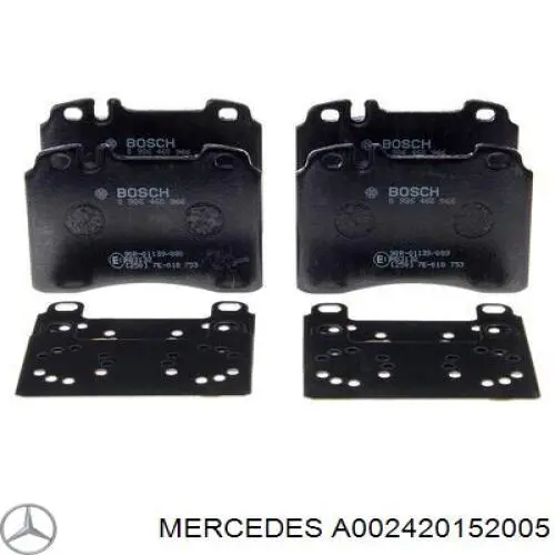Купити A002420152005 Mercedes Колодки гальмівні передні, дискові