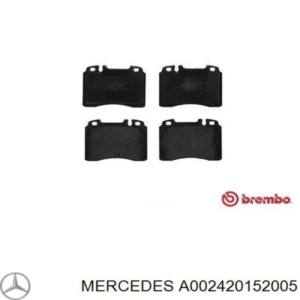 Колодки гальмівні передні, дискові A002420152005 Mercedes