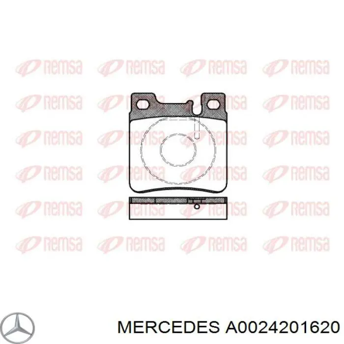 Задні гальмівні колодки Mercedes A0024201620 ціна, від 18.04 USD