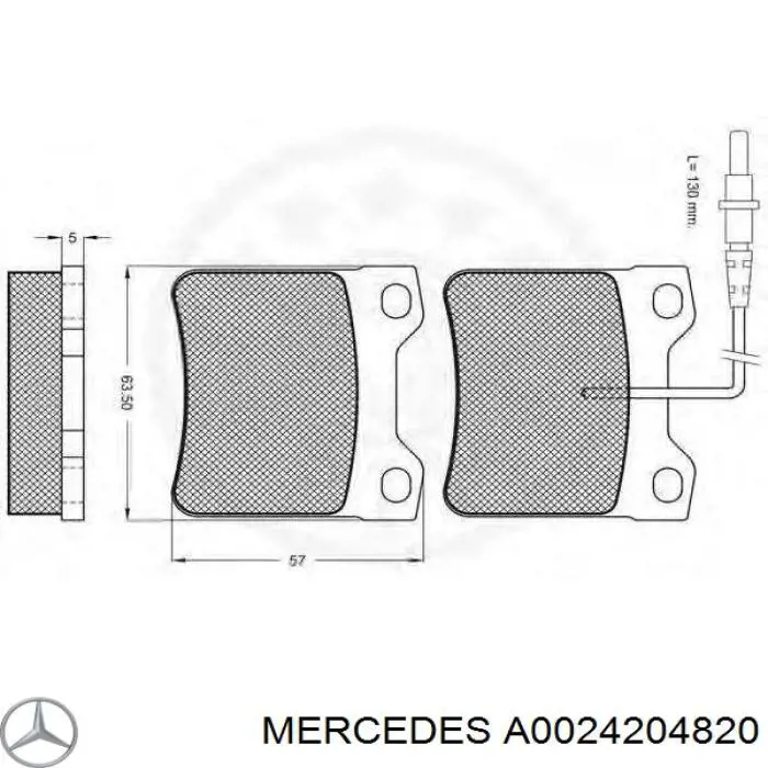 Купити A0024204820 Mercedes Задні колодки