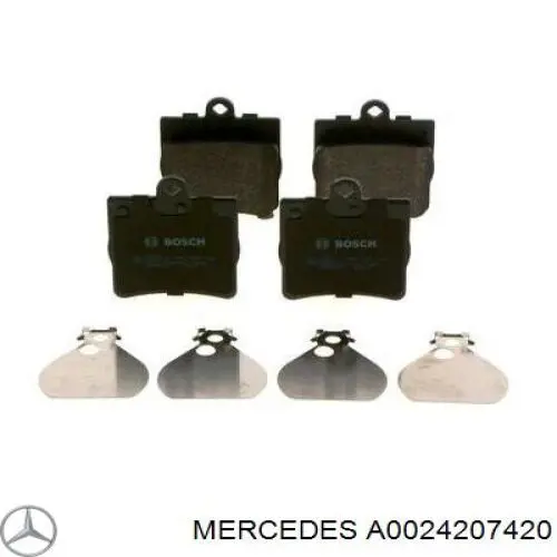 Задні гальмівні колодки Mercedes A0024207420 ціна, від 14.60 USD