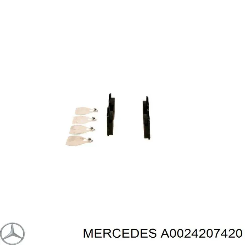 Задні гальмівні колодки A0024207420 Mercedes