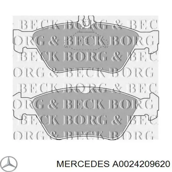 Тормозні колодки Mercedes A0024209620