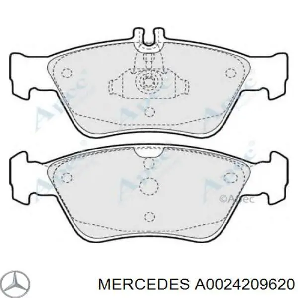 Передні тормозні колодки A0024209620 Mercedes