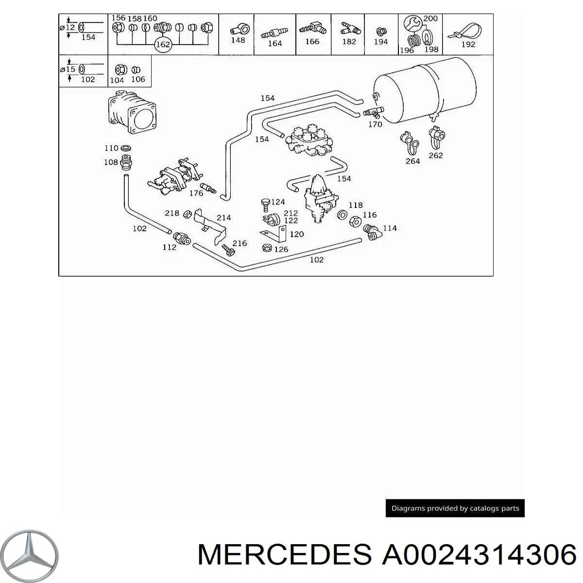 Регулятор тиску гальм/Регулятор гальмівних сил Mercedes A0024314306 ціна, від 20.52 USD