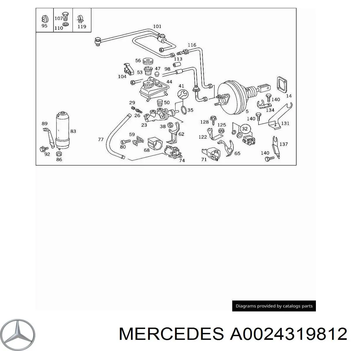 Блок керування АБС (ABS) A0024319812 Mercedes