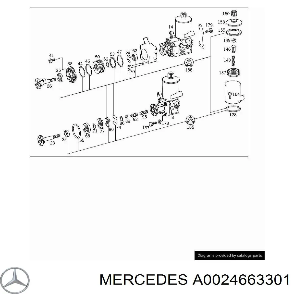 Насос ГПК Mercedes 14669201 ціна, від 84.55 USD