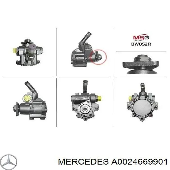 Насос ГПК Mercedes A0024669901 ціна, від 72.80 USD