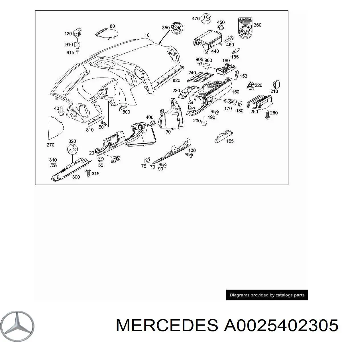  Mercedes A0025402305 ціна, від 7.60 USD