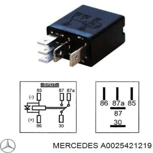 Реле електричне багатофункціональне A0025421219 Mercedes