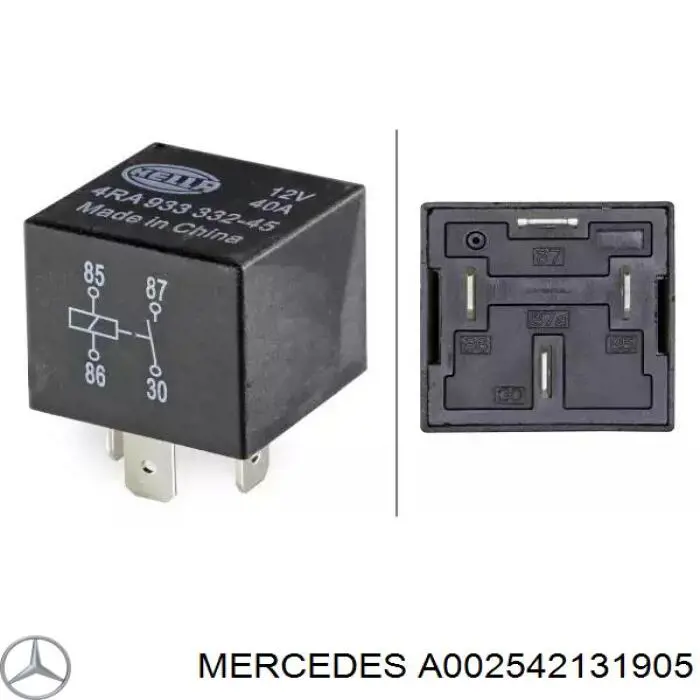 Реле електричне багатофункціональне Mercedes A002542131905 ціна, від 2.53 USD