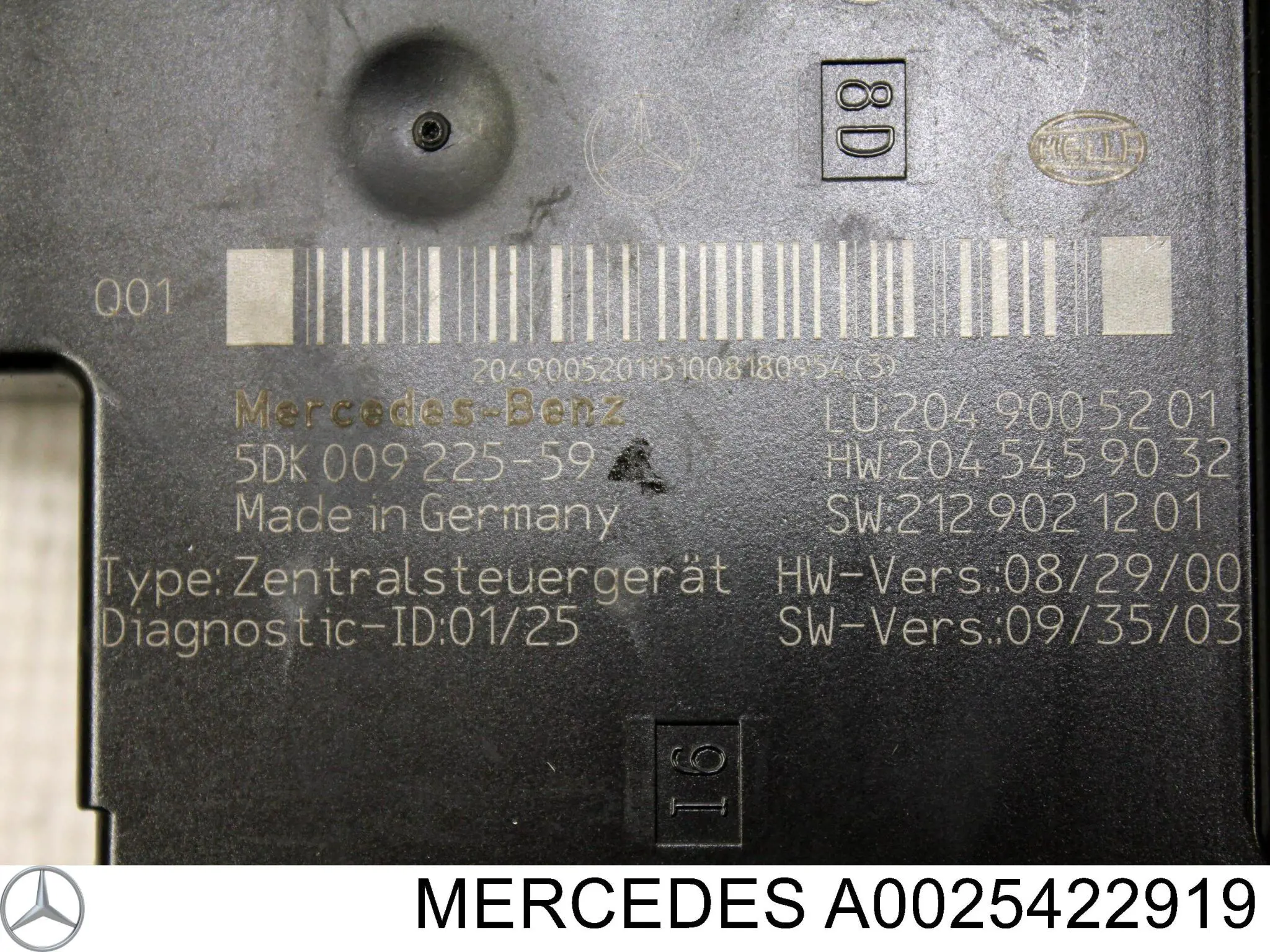A0025422919 Mercedes 