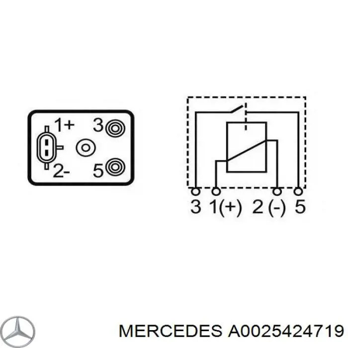 A0025424719 Mercedes реле високого струму