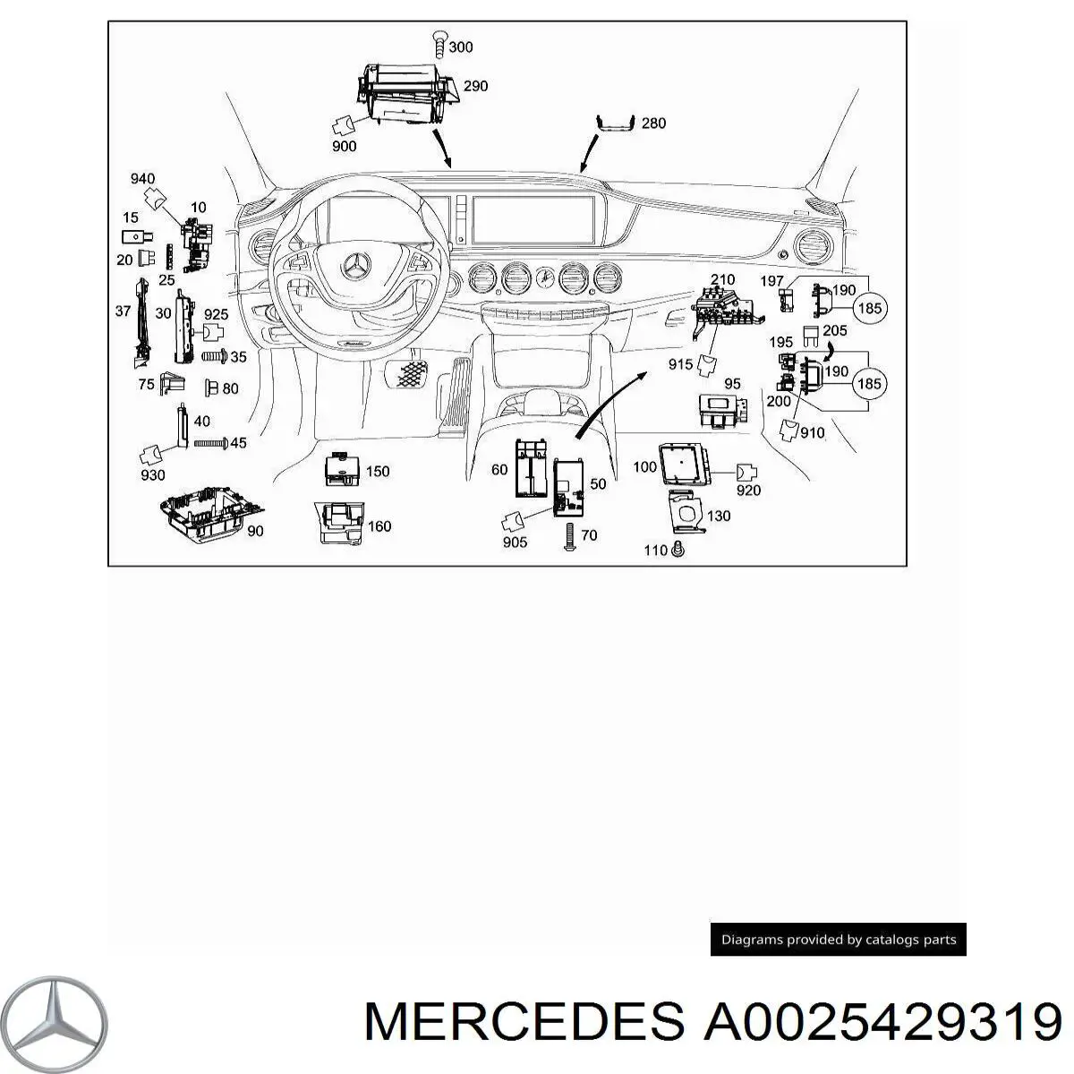 Купити A0025429319 Mercedes Реле компресора пневмопідвіски