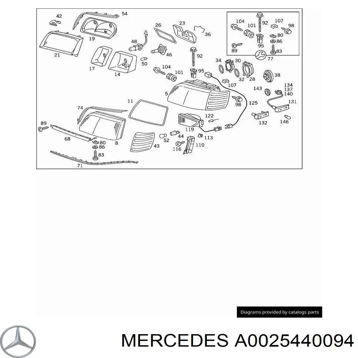 Лампочка галогенна Mercedes A0025440094 ціна, від 3.61 USD