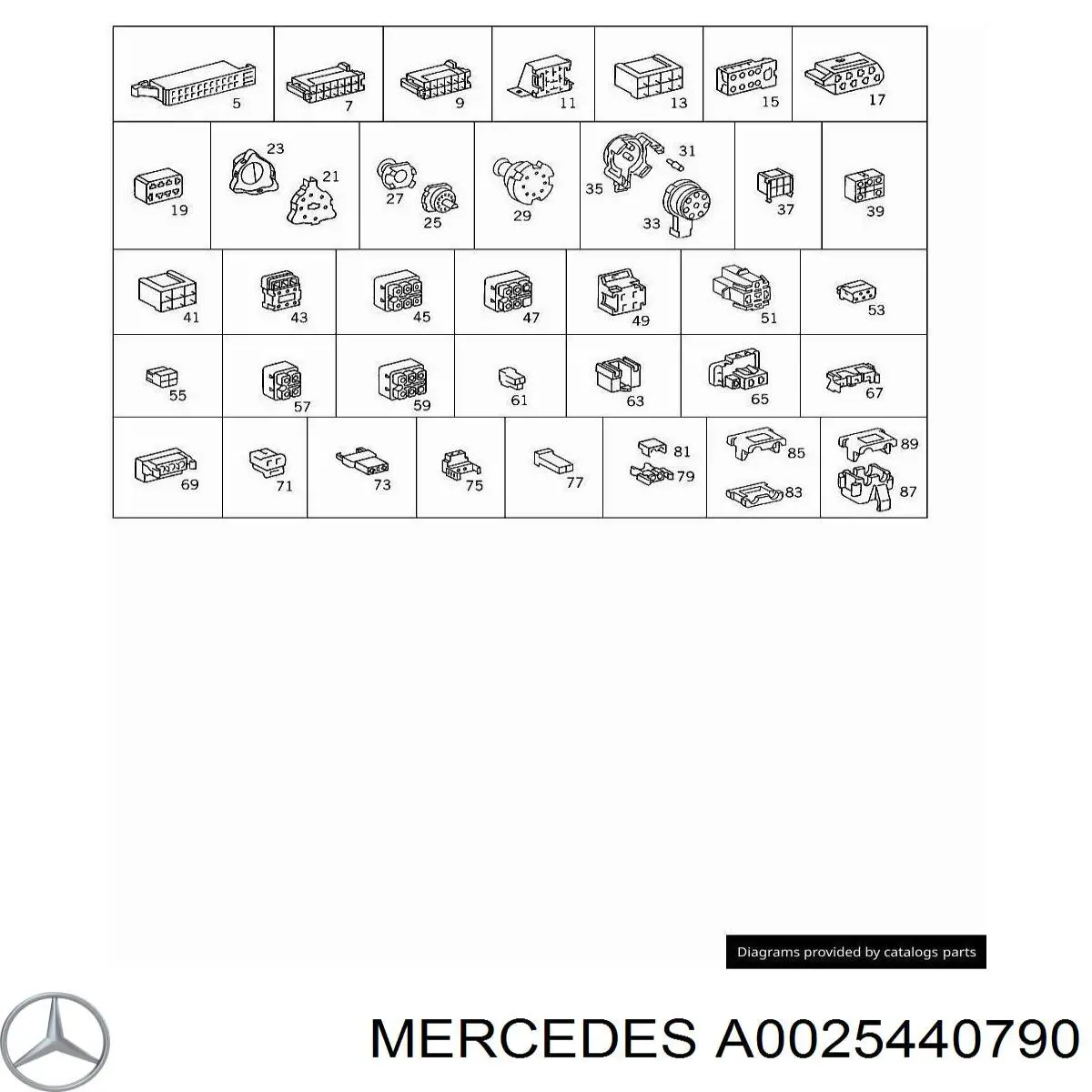 Купити A0025440790 Mercedes Скло заднього ліхтаря, правого