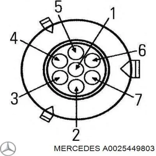 Лівий стоп A0025449803 Mercedes
