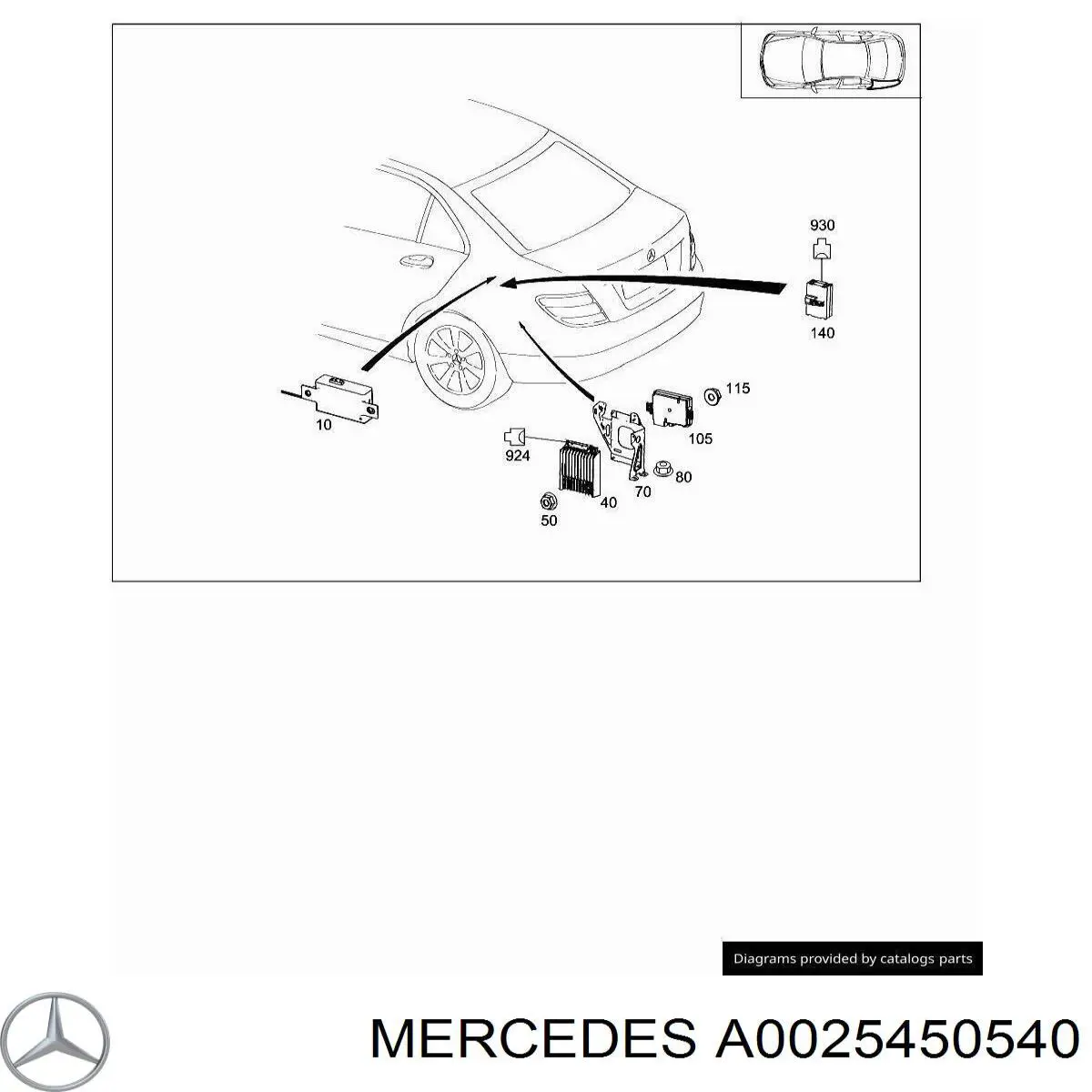  Mercedes A0025450540 ціна, від 3.72 USD