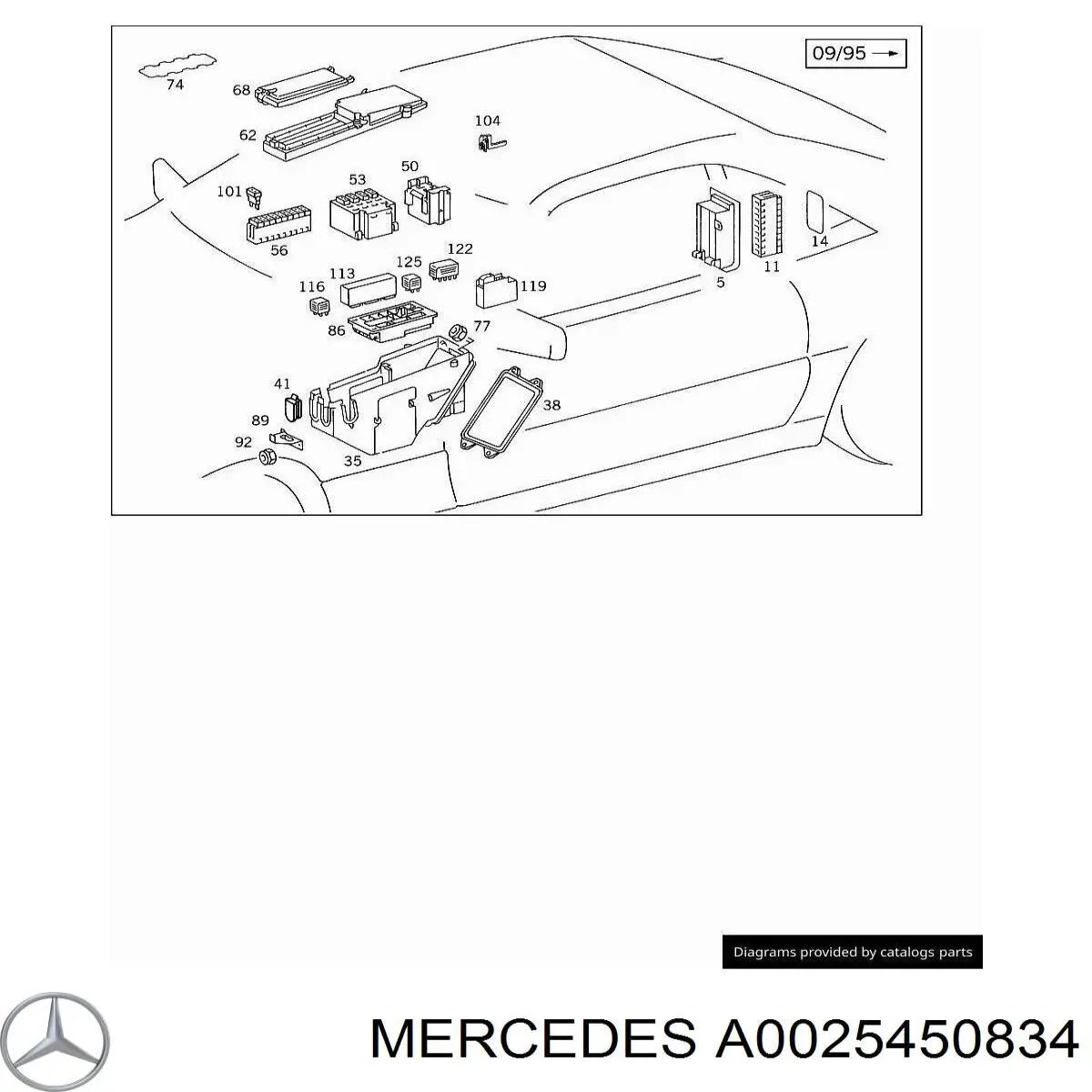 A0025450834 Mercedes Запобіжник