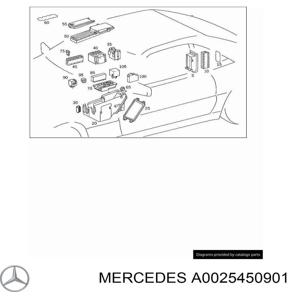 Коробка запобіжників Mercedes A0025450901 ціна, від 3.80 USD
